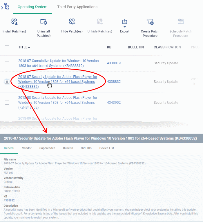 Manage OS Patches On Windows Endpoints, Patch Management Endpoint Manager